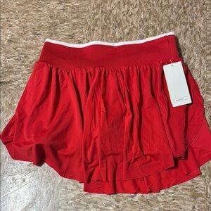 Red Skirt with White Trim